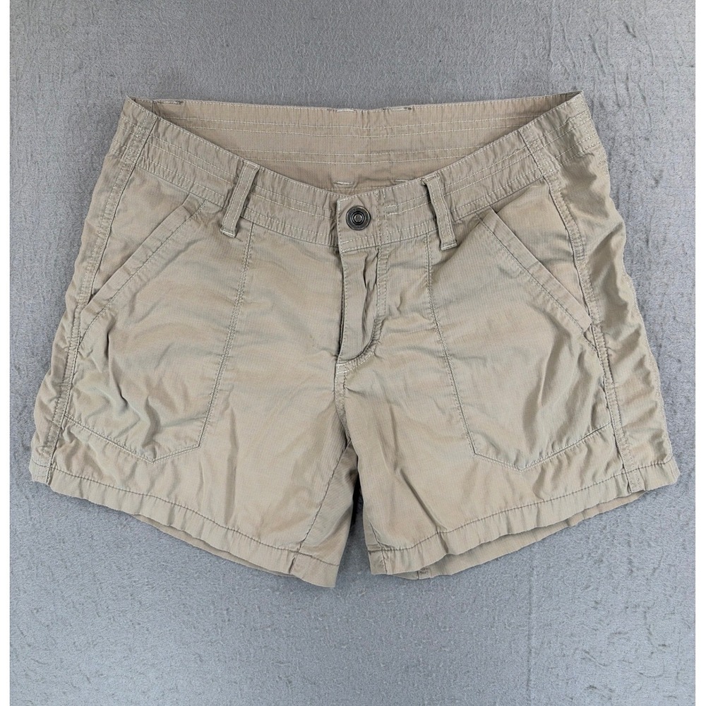 Kuhl Womens Tan Hiking Shorts Khaki Cotton Blend Size 4